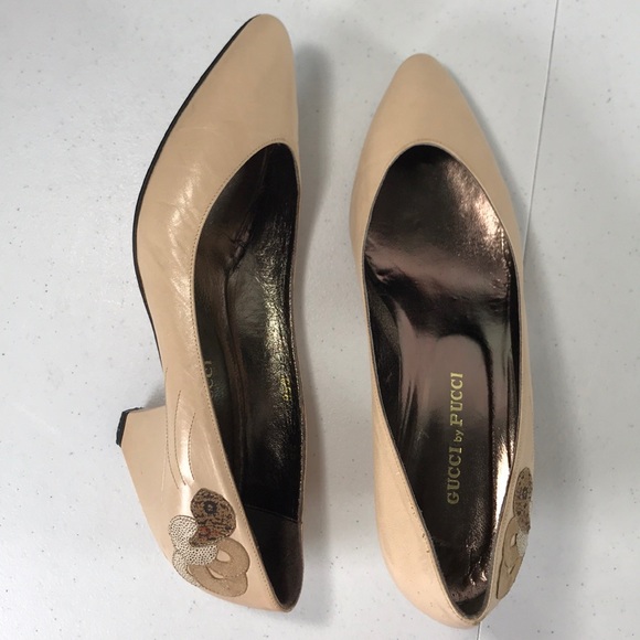GUCCI BY PUCCI Shoes - Gucci by Puccini’s cream leather heels size 39